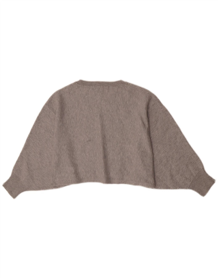 Suéter de moletom feminino Massimo Dutti Reino Unido 14 cinza médio manchado