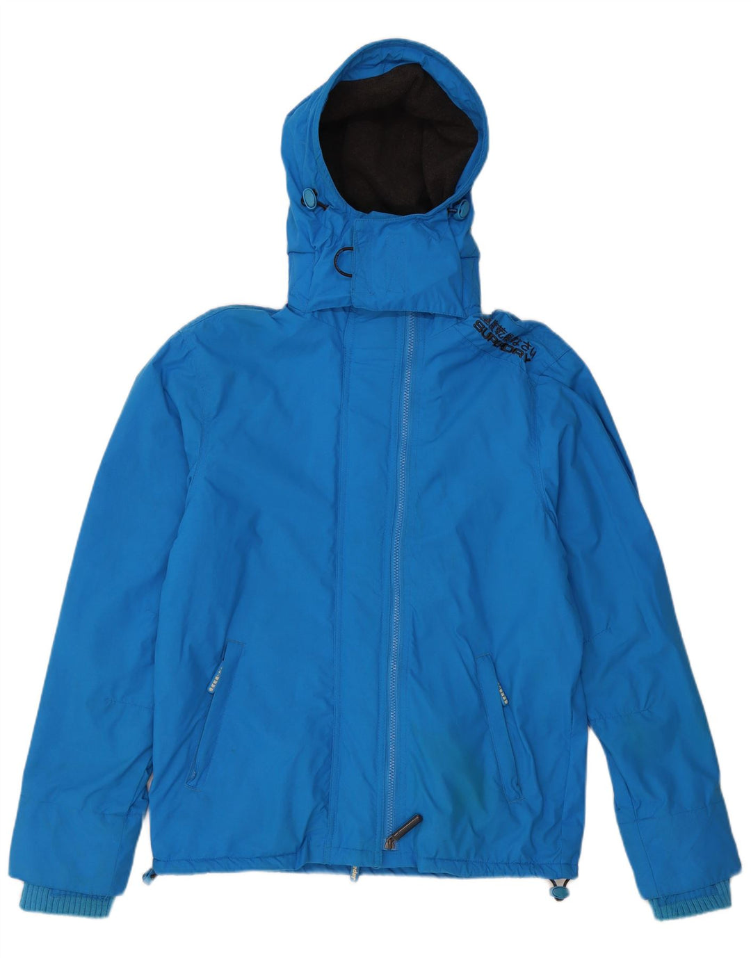Jaqueta corta-vento masculina SUPERDRY The Windcheater com capuz Reino Unido 40 grande azul
