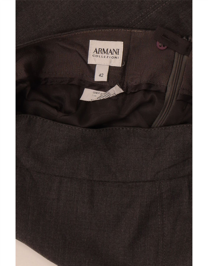 Saia lápis feminina Armani Collezioni IT 42 médio W28 cinza