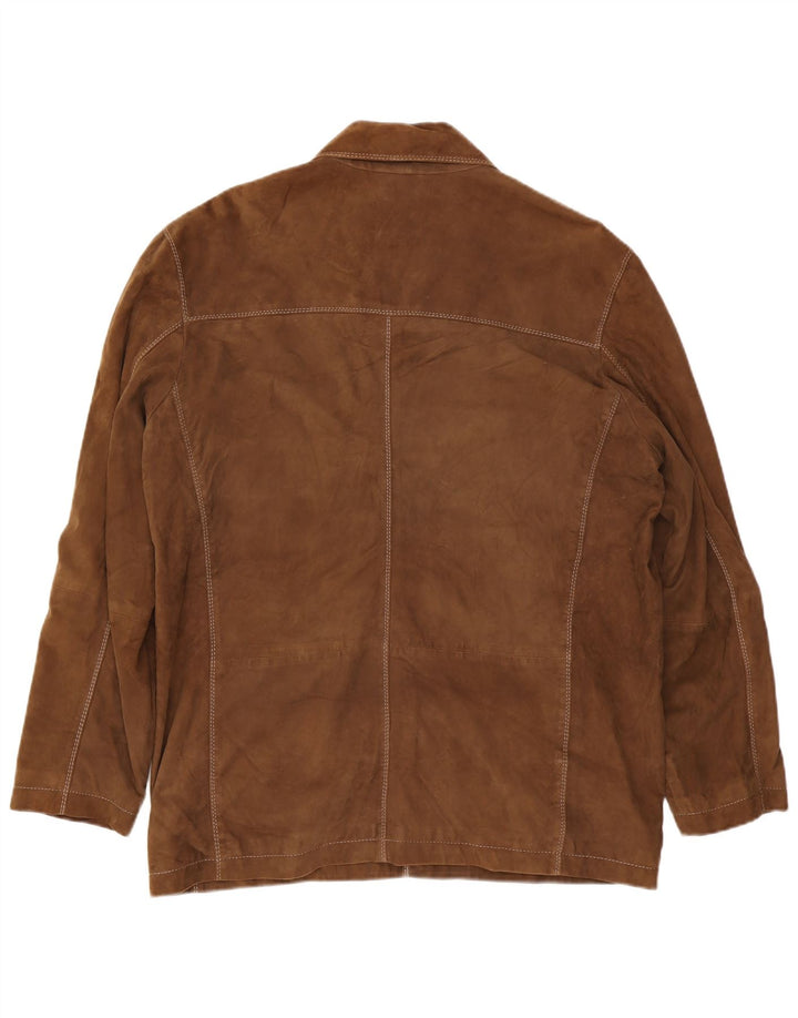 Jaqueta masculina de camurça Werther IT 54 2XL couro marrom