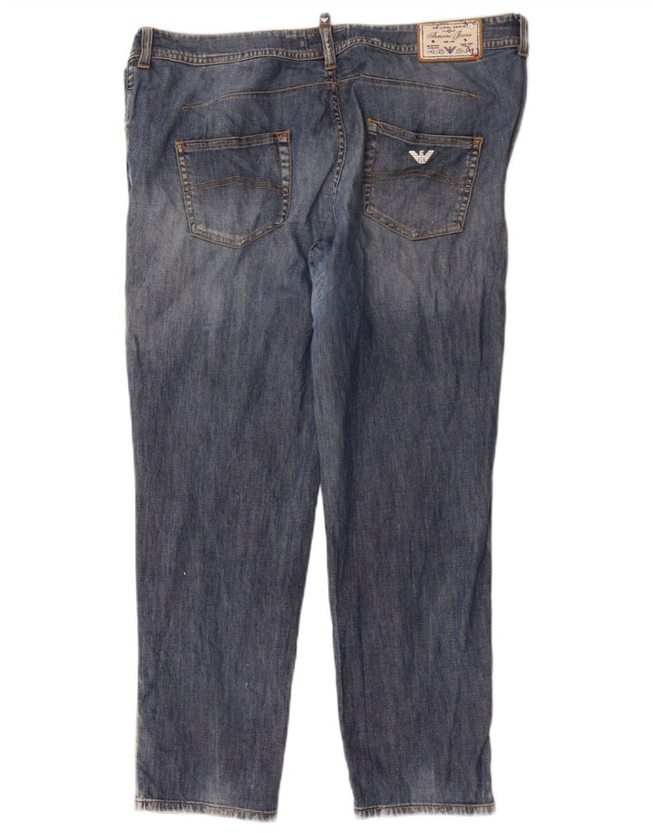 Armani feminino slim jeans W32 L27 algodão azul