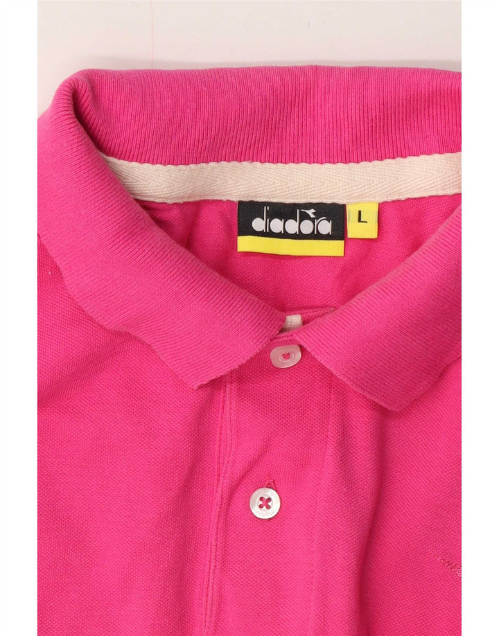 Camisa polo masculina Diadora grande rosa