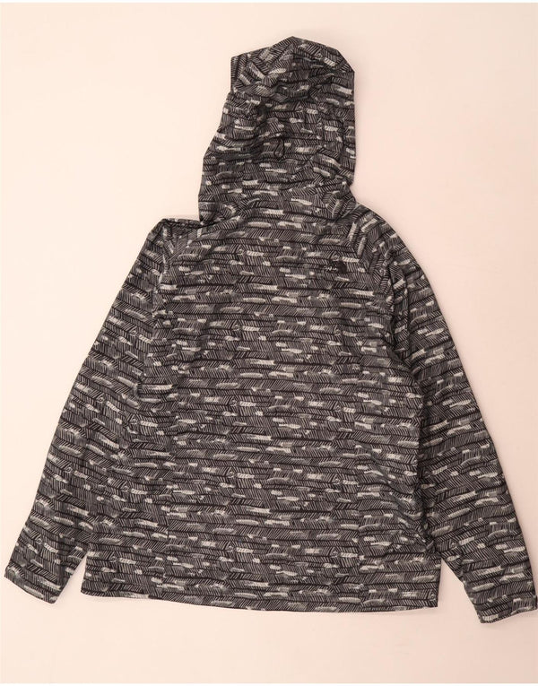 Jaqueta de chuva com capuz feminina The North Face UK 18 XL poliéster listrado cinza