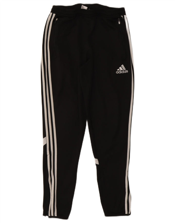 Adidas Mens Climacool Calça de treino média preta listrada esportiva