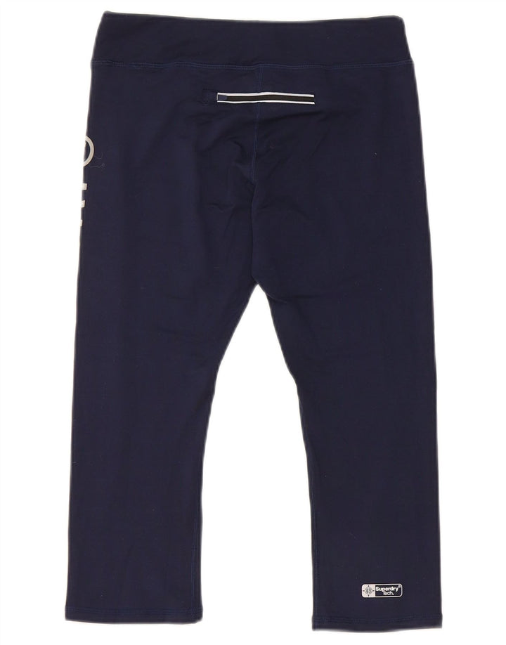 Leggings Capri Superdry Feminino UK 6 XS Azul Marinho Poliéster