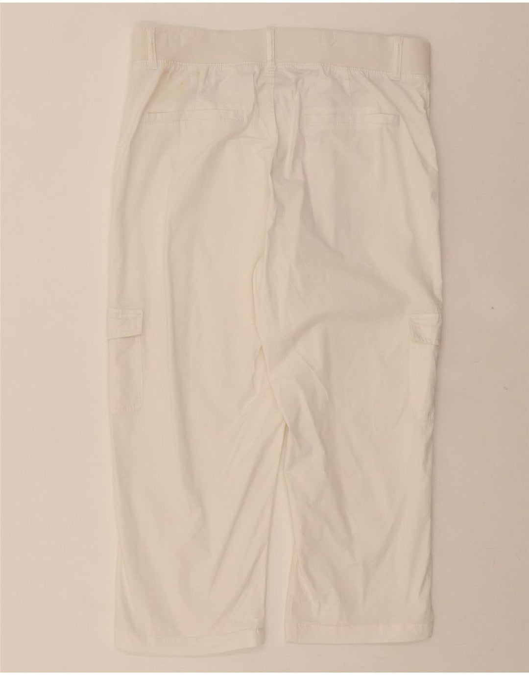 LEE Womens Relaxed Fit Cargo Cropped Trousers US 14 XL W34 L23 White Vintage Lee and Second-Hand Lee from Messina Hembry 