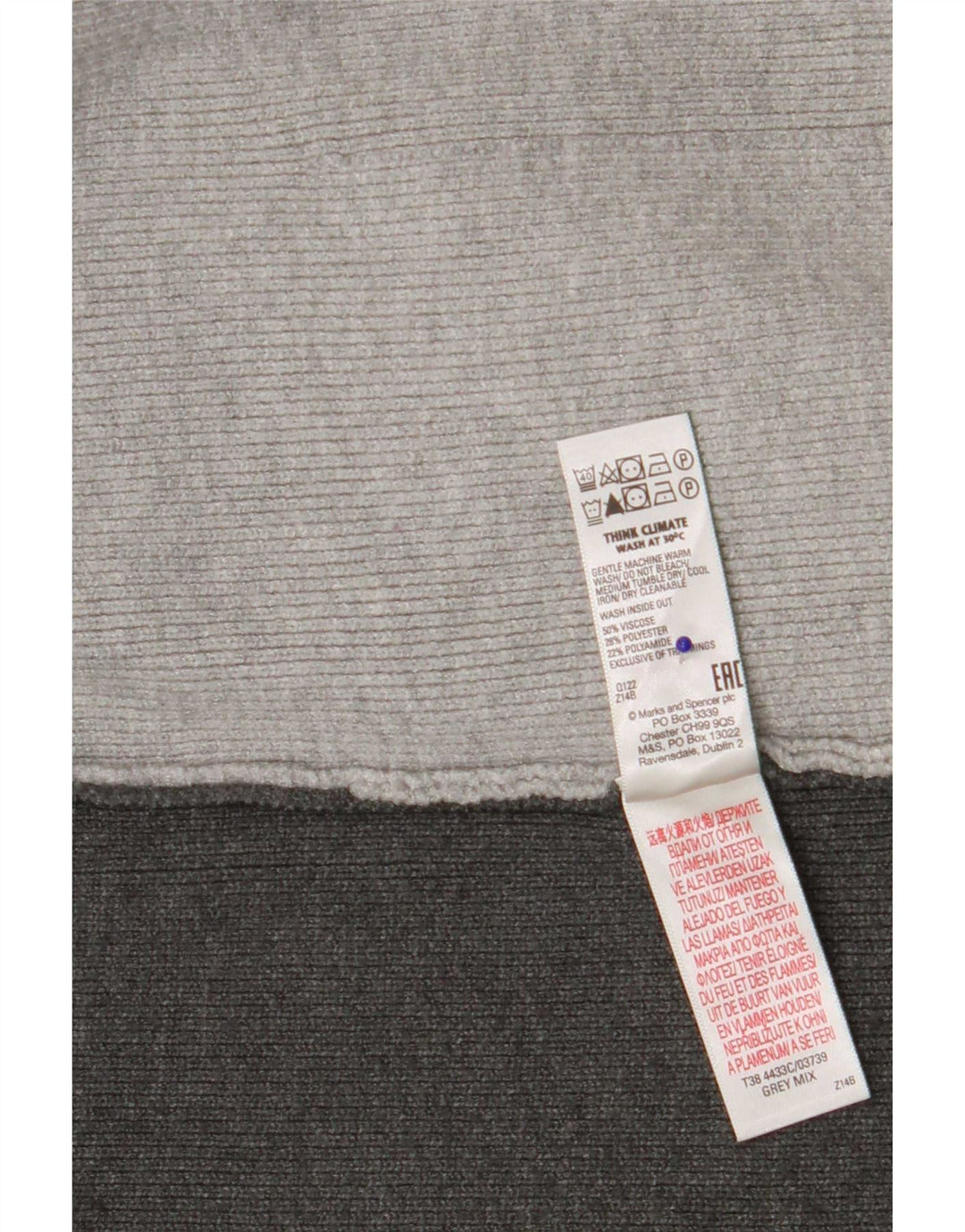 Suéter cardigã feminino Marks & Spencer Longline Reino Unido 10 pequeno cinza