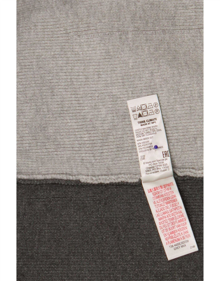 Suéter cardigã feminino Marks & Spencer Longline Reino Unido 10 pequeno cinza