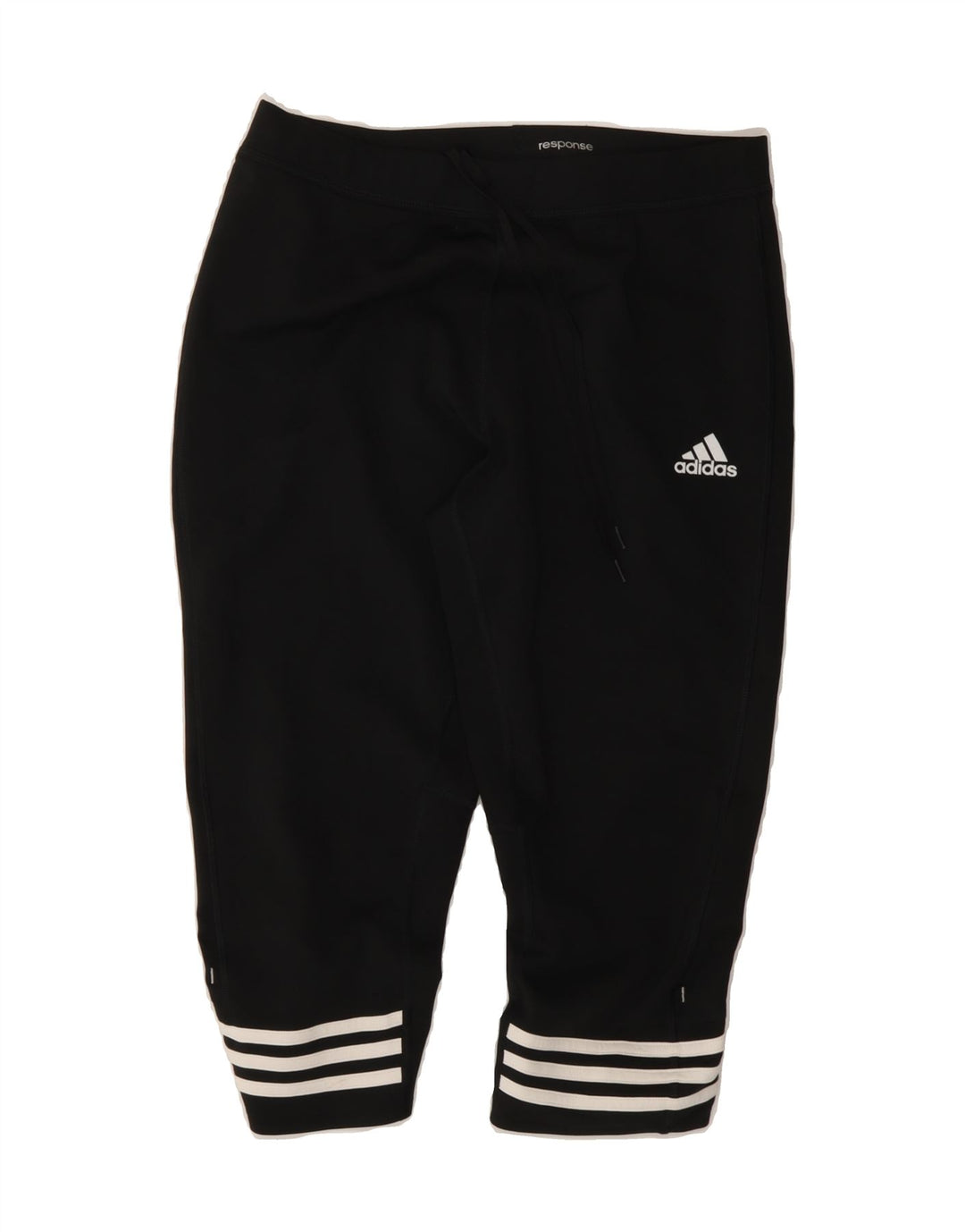 ADIDAS Womens Climalite Capri Tracksuit Trousers UK 14 Large  Black Vintage Adidas and Second-Hand Adidas from Messina Hembry 
