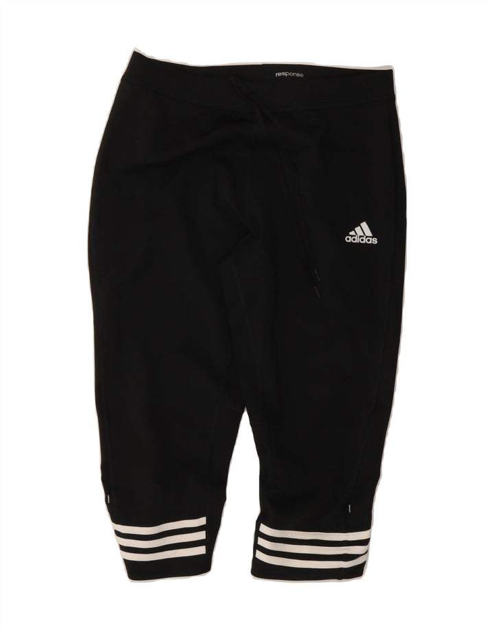 ADIDAS Womens Climalite Capri Tracksuit Trousers UK 14 Large  Black Vintage Adidas and Second-Hand Adidas from Messina Hembry 
