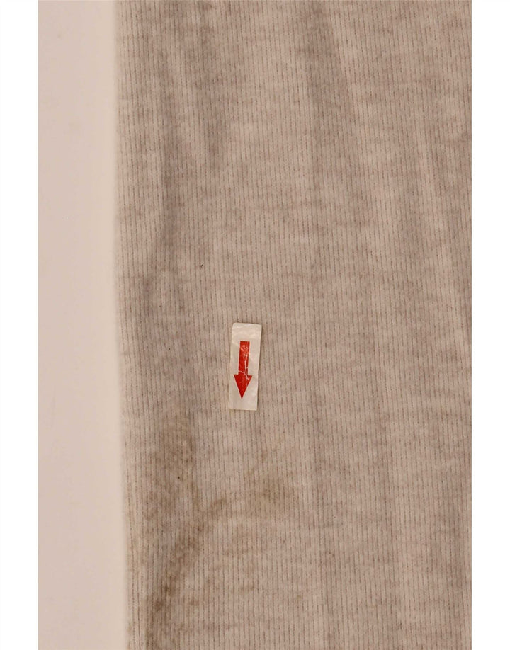 Calça de treino feminina Zara UK 14 grande poliéster bege