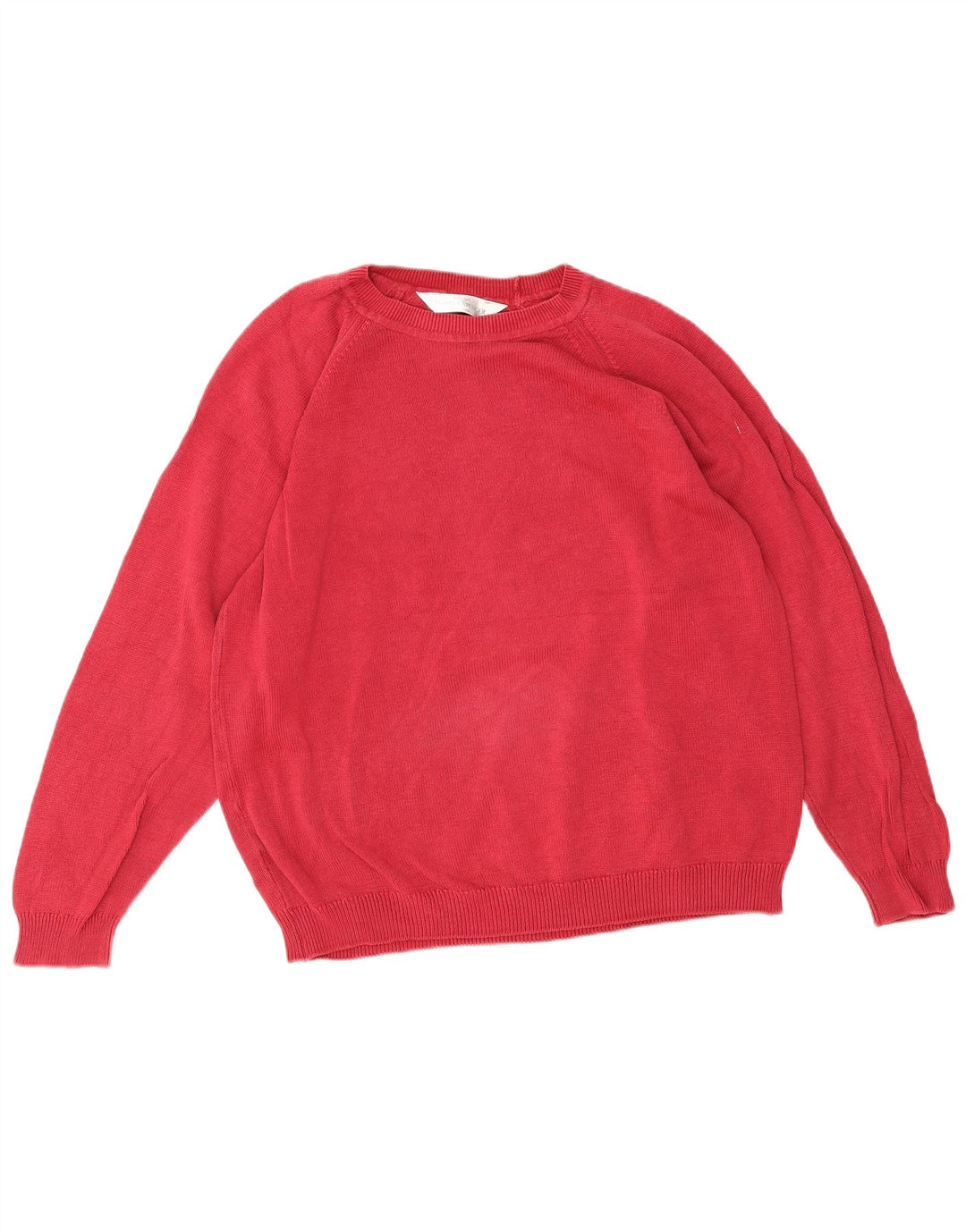 Suéter feminino Marks & Spencer grande com gola canoa Reino Unido 16 grande vermelho