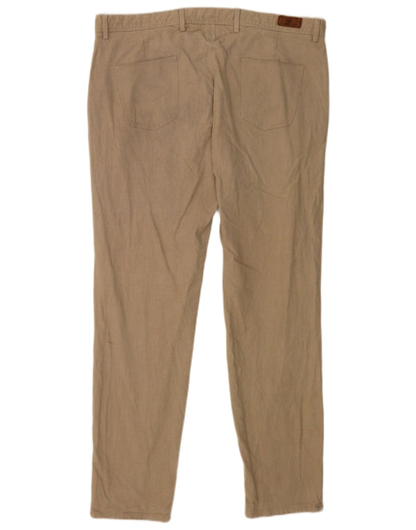 Massimo Dutti Mens Slim Fit Chino Calças UE 50 2XL W40 L33 Bege