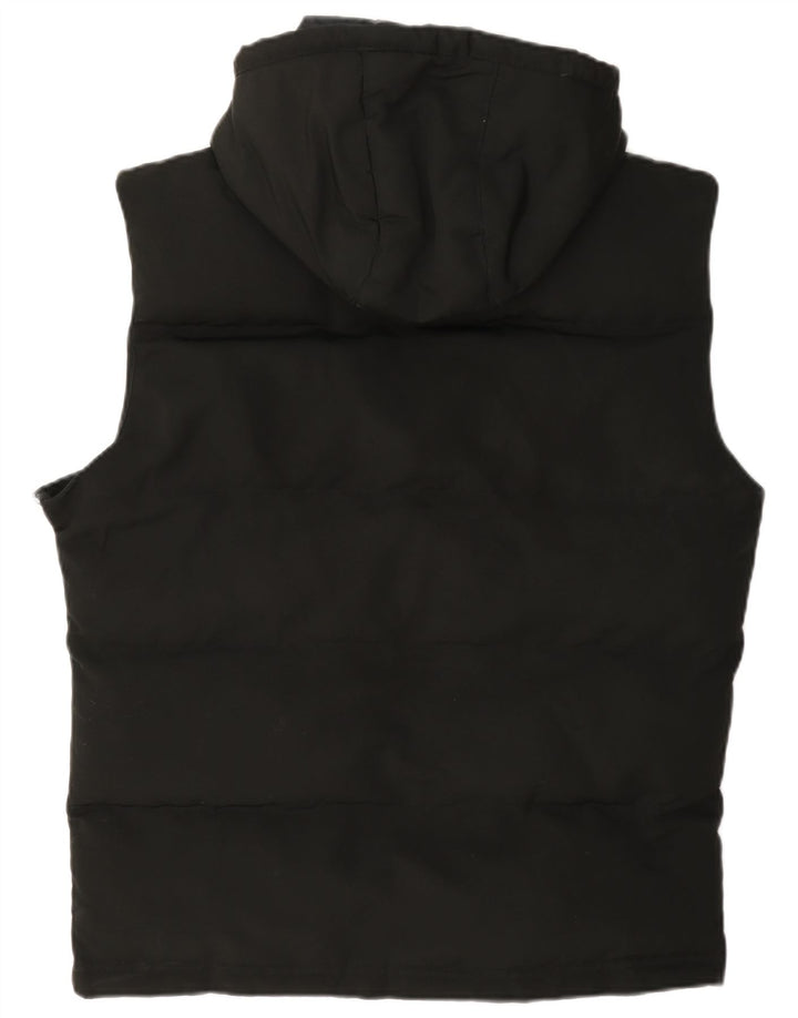 Colete acolchoado com capuz masculino Superdry UK 40 grande poliéster preto