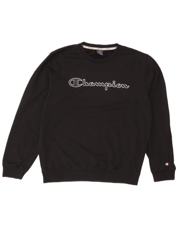 Champion moletom gráfico masculino jumper grande preto