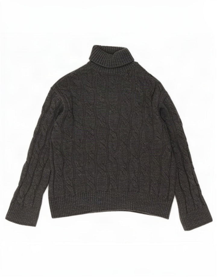 Suéter feminino Marks & Spencer com gola redonda Reino Unido 14 cinza médio acrílico