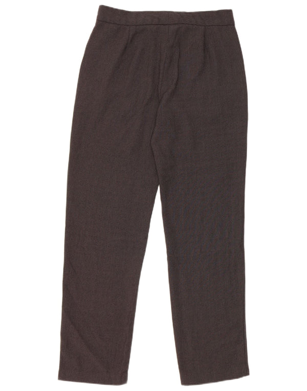 Calça feminina de terno reto Marks & Spencer Reino Unido 8 pequena W26 L28 preta
