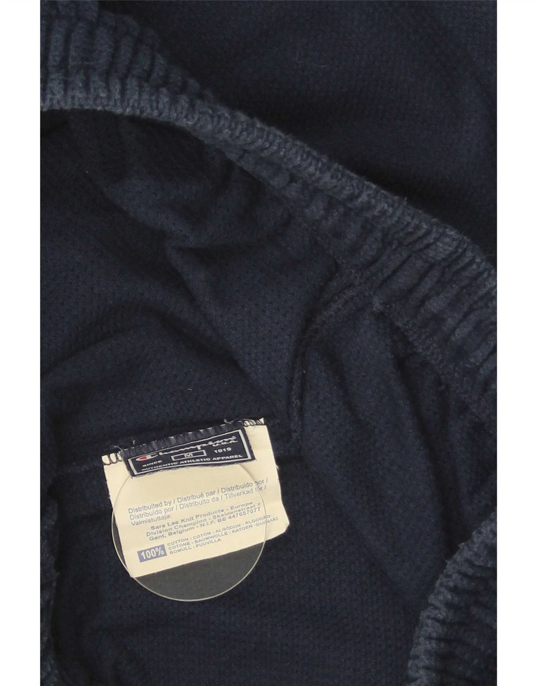 Shorts esportivos gráficos masculinos Champion médio algodão azul marinho