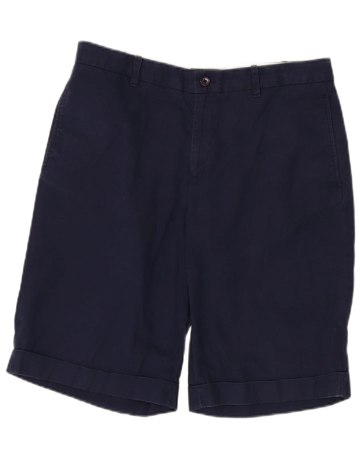 Shorts Chino feminino Ralph Lauren EUA 8 médio W30 algodão azul marinho