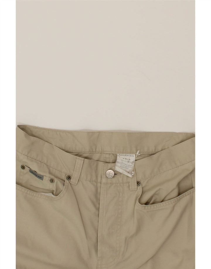 CALVIN KLEIN Mens Straight Casual Trousers W30 L34  Beige Cotton Vintage Calvin Klein and Second-Hand Calvin Klein from Messina Hembry 