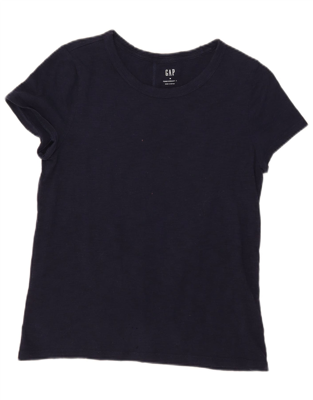 Camiseta feminina Gap UK 12 algodão azul marinho médio