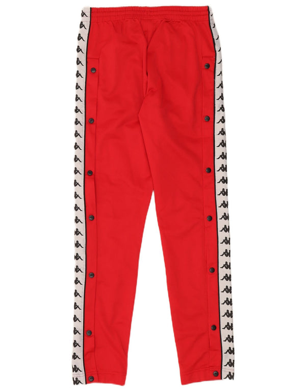 Kappa Mens Graphic Tracksuit Calças Pequeno Poliéster Colorblock Vermelho