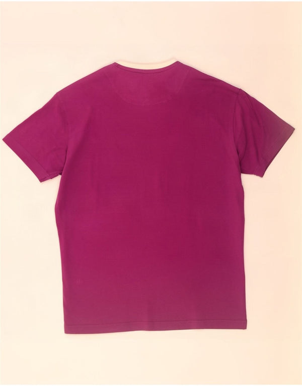 Harmont & Blaine Mens Camiseta gráfica de ajuste estreito Top XL de algodão roxo