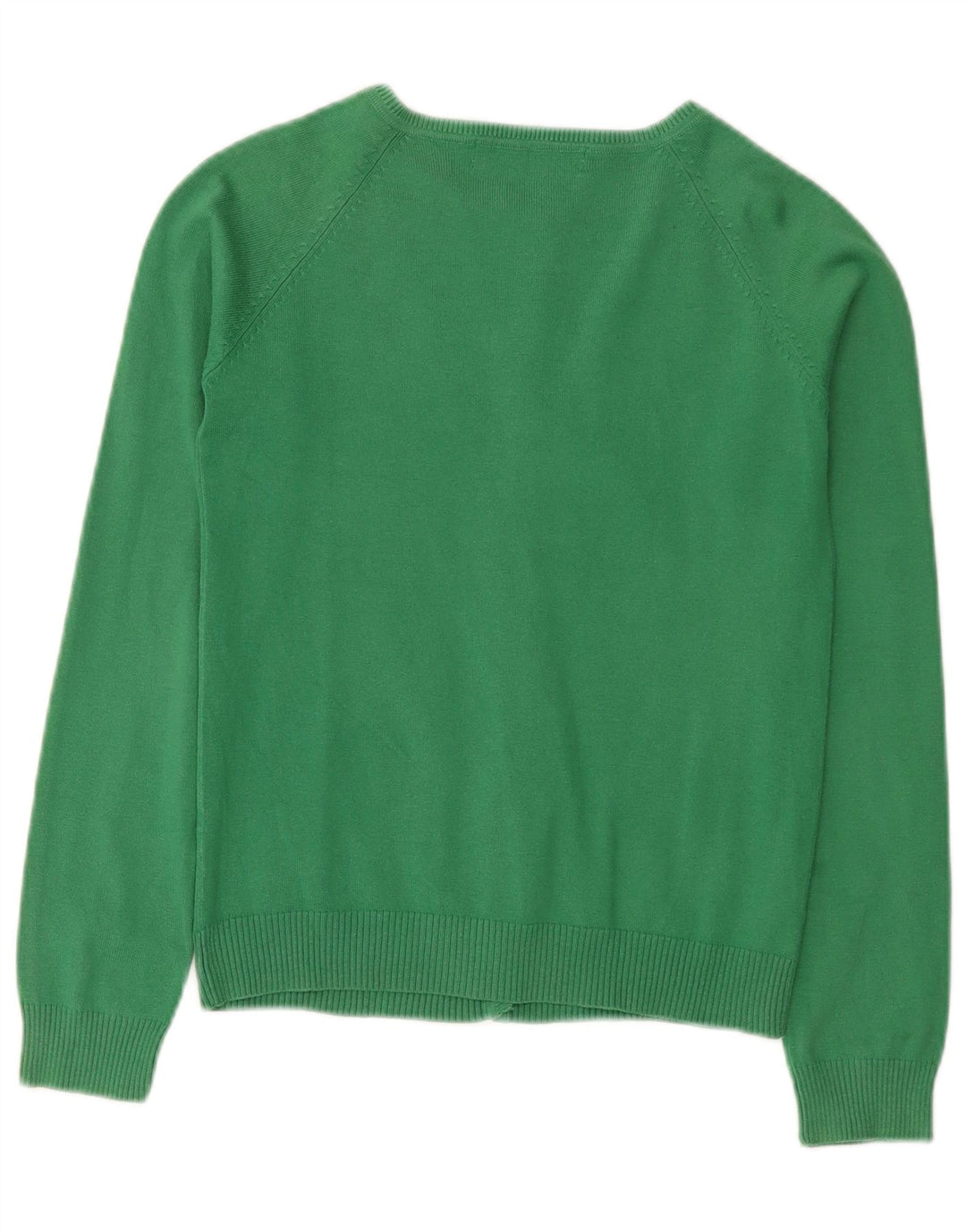 Suéter cardigã feminino Zara Reino Unido 12 algodão verde médio