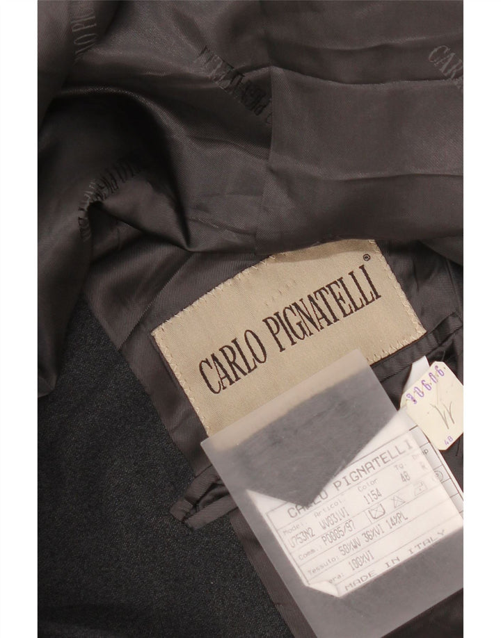 Jaqueta blazer masculina Carlo Pignatelli Longline 4 botões IT 48 cinza médio