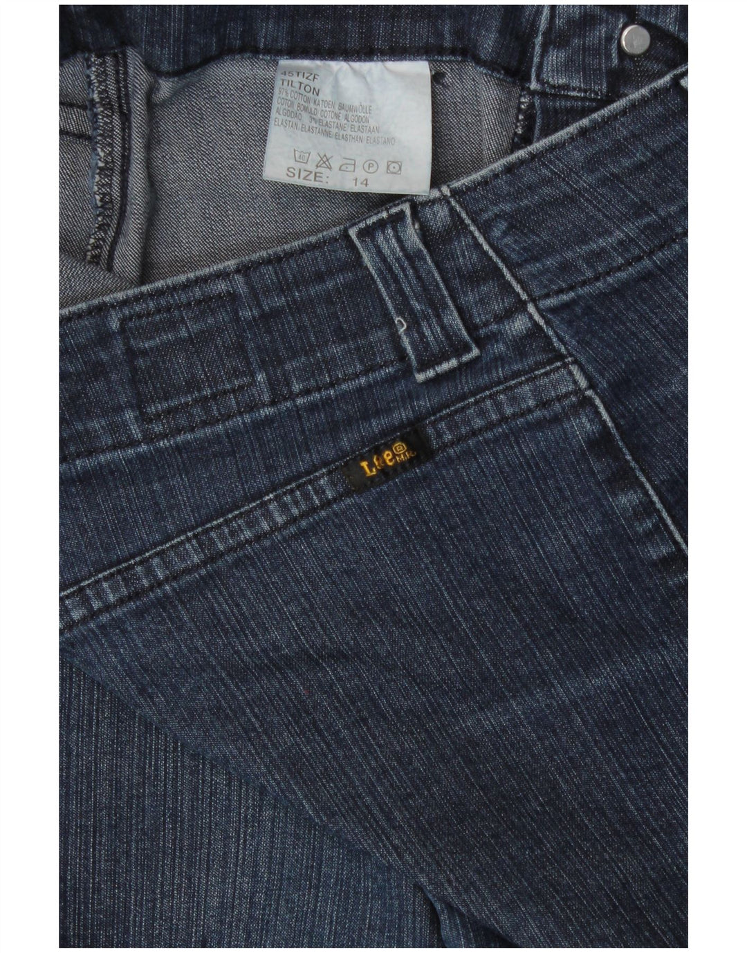 Lee Womens Tilton Bootcut Jeans US 14 Grande W28 L30 Azul Marinho Algodão