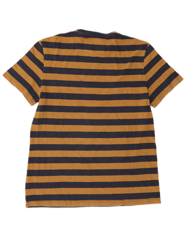 JACK WILLS Mens T-Shirt Top Medium Navy Blue Striped