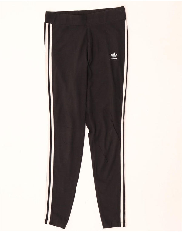 Leggings Adidas Femininas UK 14 Grande Algodão Preto