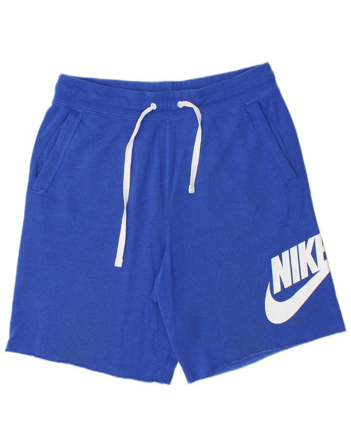 Shorts esportivos gráficos masculinos Nike médio azul algodão