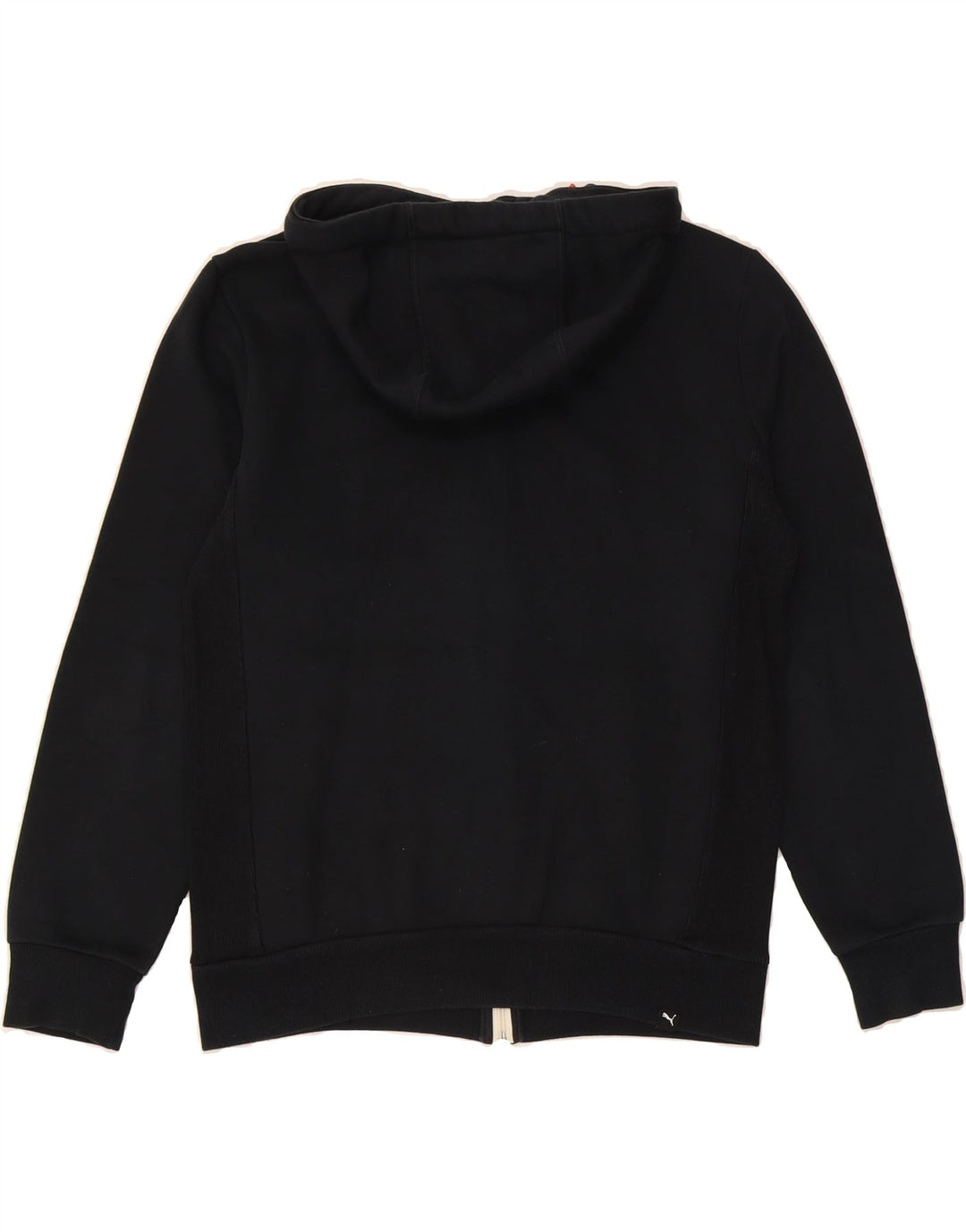PUMA Mens Graphic Zip Hoodie Sweater Small Black Cotton Vintage Puma and Second-Hand Puma from Messina Hembry 