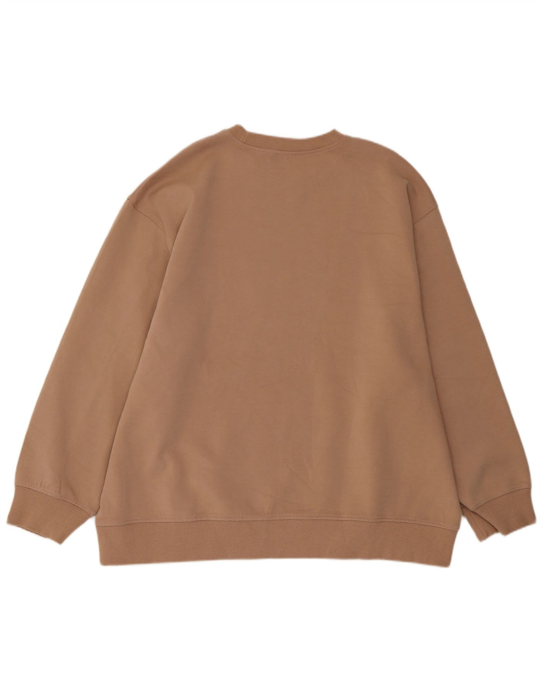 Zara moletom feminino oversized jumper UK 14 algodão bege médio