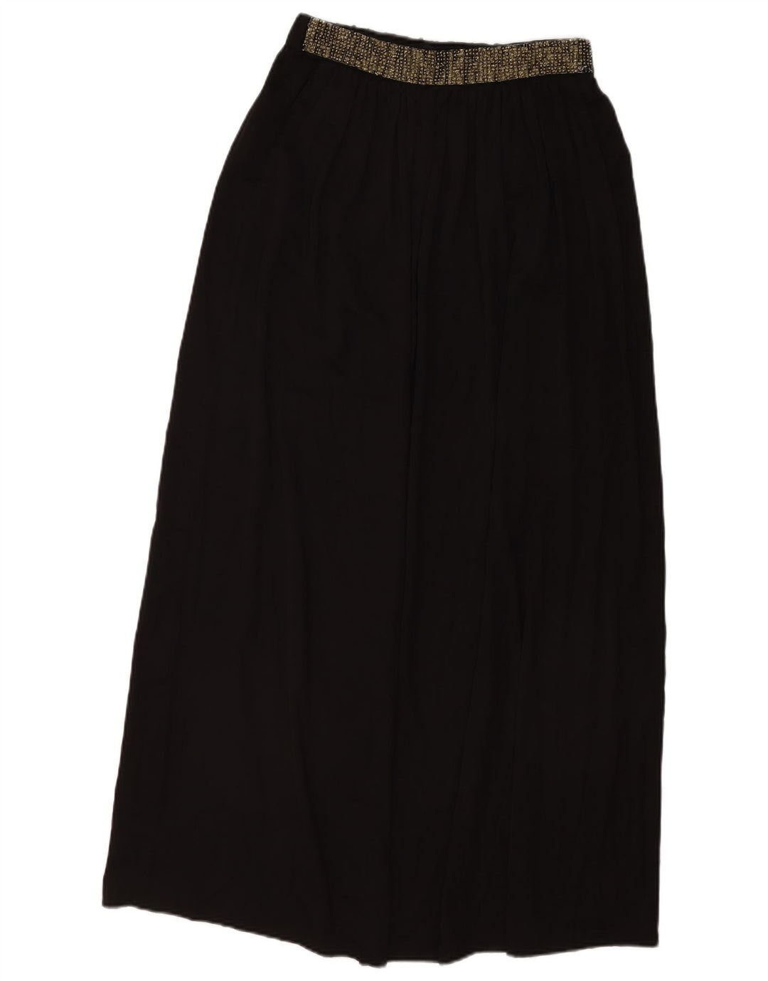 ZARA Saia maxi plissada feminina média W28 preta