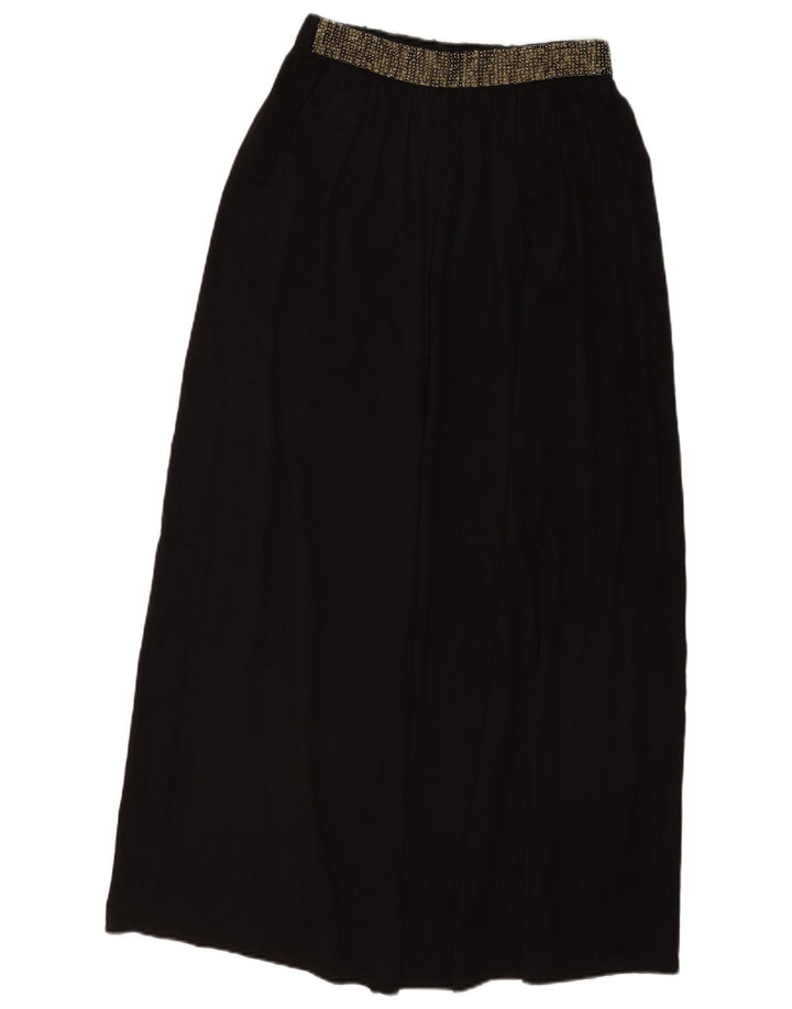 ZARA Saia maxi plissada feminina média W28 preta