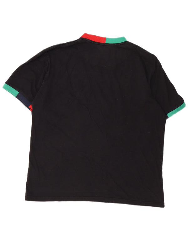 Camiseta gráfica masculina KARL KANI Top médio preto colorblock algodão
