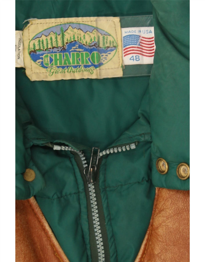 Jaqueta acolchoada masculina Charro IT 48 verde médio Colourblock