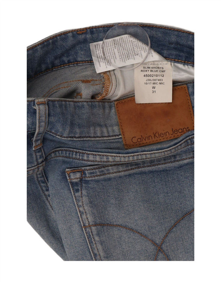 Calvin Klein Shorts jeans feminino slim W31 algodão azul médio