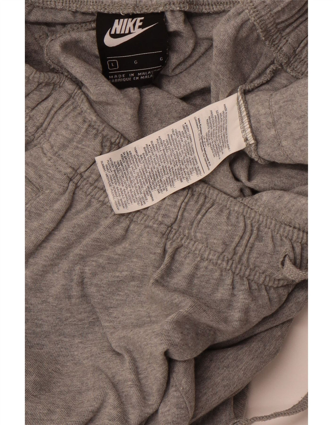 Shorts esportivos masculinos NIKE grandes de algodão cinza