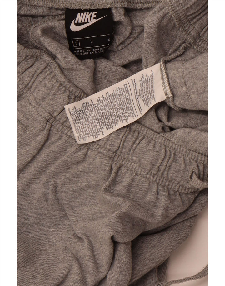 Shorts esportivos masculinos NIKE grandes de algodão cinza