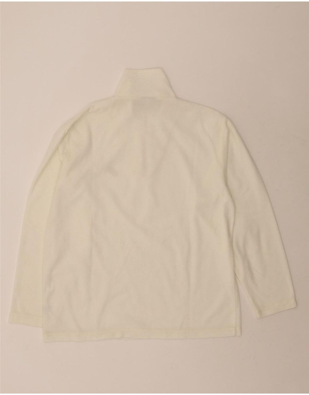 ASICS Mens Zip Neck Sweatshirt Jumper Large Off White Polyester Vintage Asics and Second-Hand Asics from Messina Hembry 
