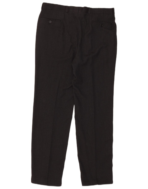 Calça masculina Armani Collezioni de terno reto IT 54 2XL W42 L33 preta