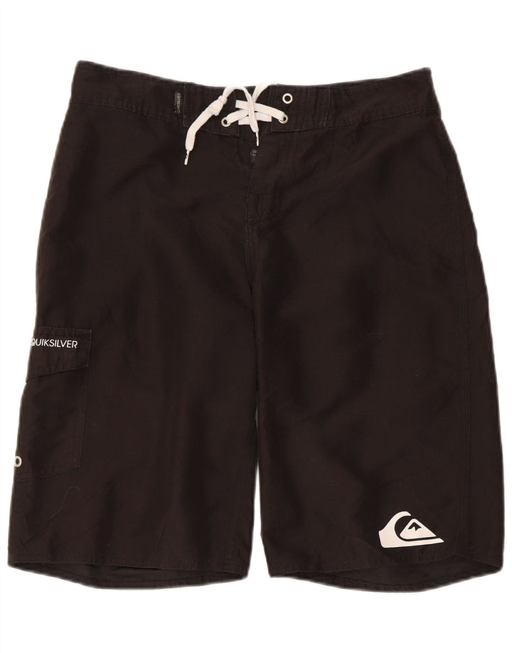 Quiksilver Shorts de natação masculino gráfico pequeno poliéster preto