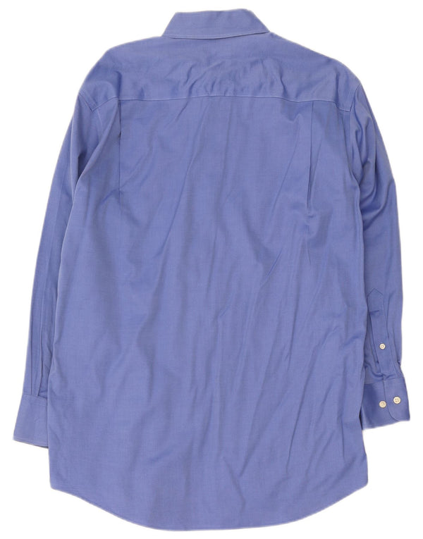 Camisa masculina Nautica tamanho 15 1/2 algodão azul médio
