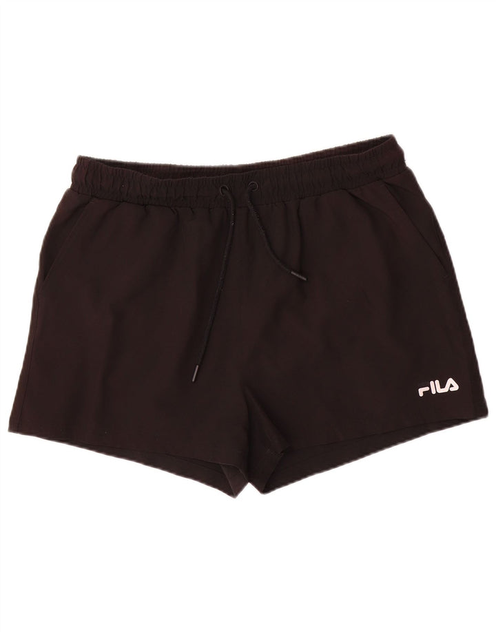 Fila Womens Sport Shorts UK 14 Grande Poliéster Preto