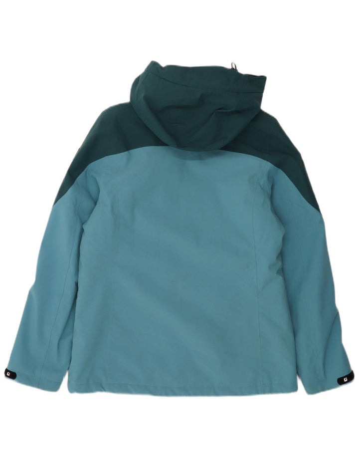Jaqueta corta-vento feminina Killtec com capuz EU 38 bloco colorido azul médio