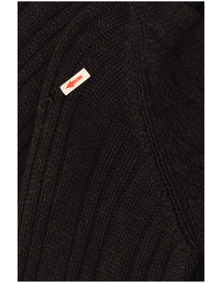 Suéter cardigã feminino Les Copains Reino Unido 14 lã cinza médio