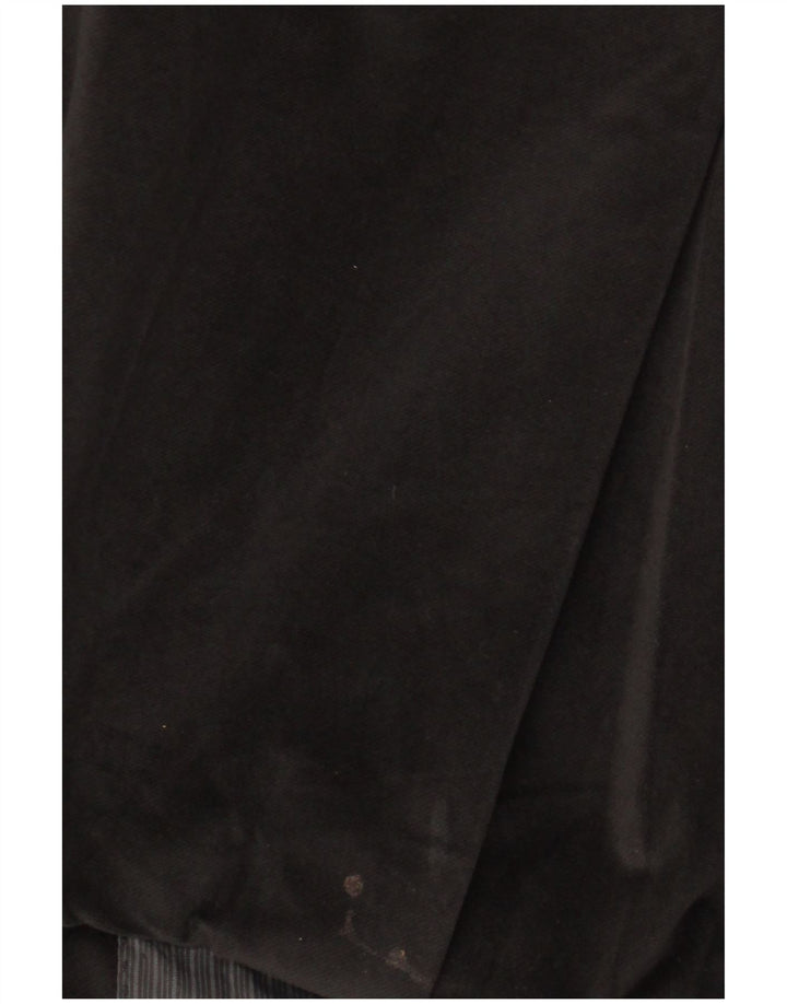 Jaqueta blazer longa masculina vintage de 2 botões, poliéster preto UK 44 2XL